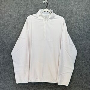 7 Diamonds Oxygenate 1/4 Zip Mens Large White Performance Pullover Stretch NWOT